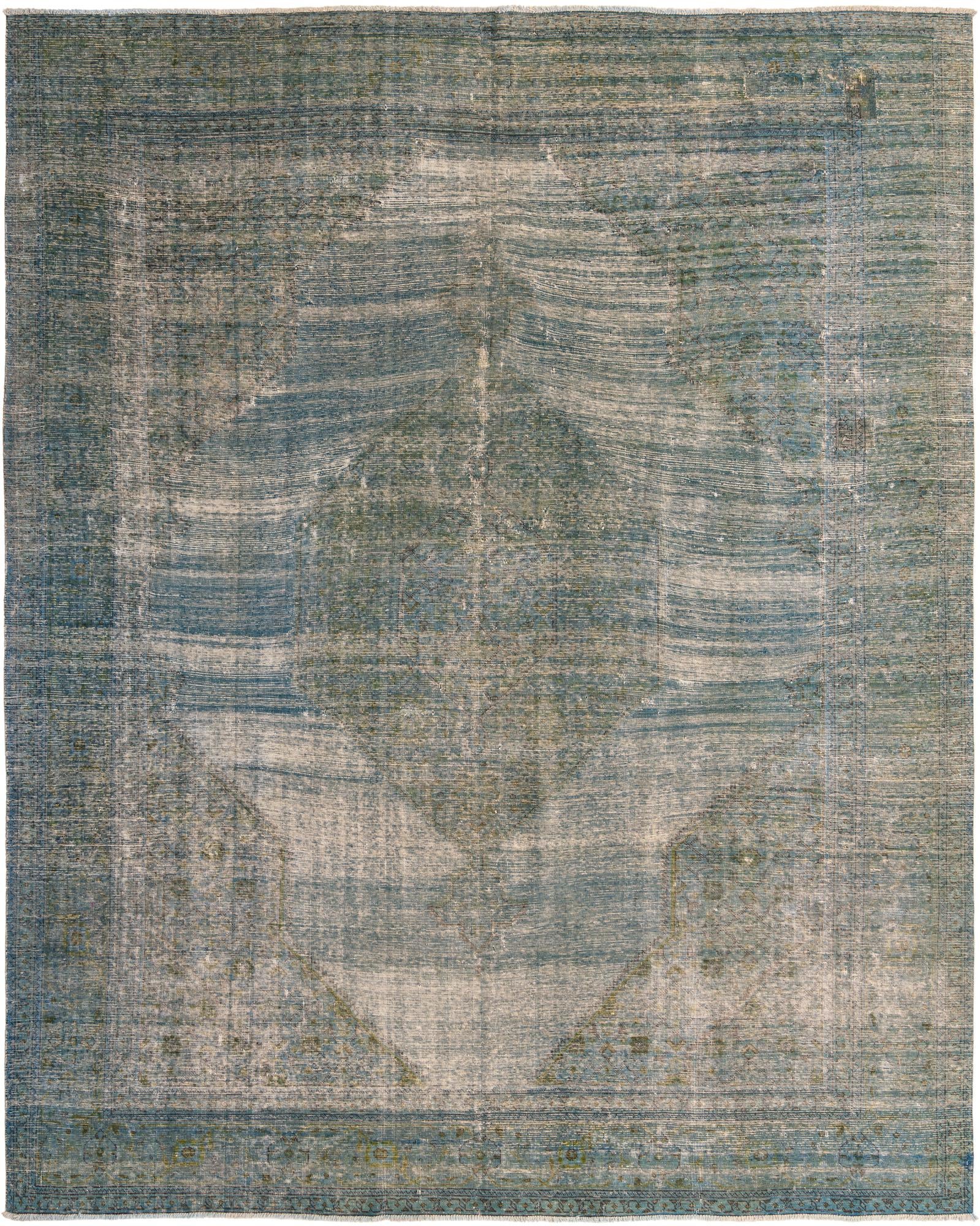 10' x 12' 5 Hand Knotted Ultra Vintage Persian Wool Rug