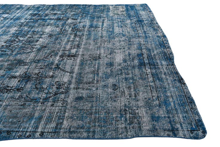 Detail image of 9' 5 x 13' Hand Knotted Ultra Vintage Persian Wool Rug