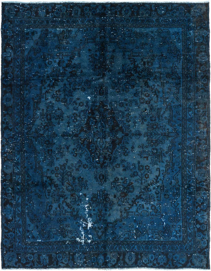 Detail image of 6' 4 x 9' Hand Knotted Ultra Vintage Persian Wool Rug