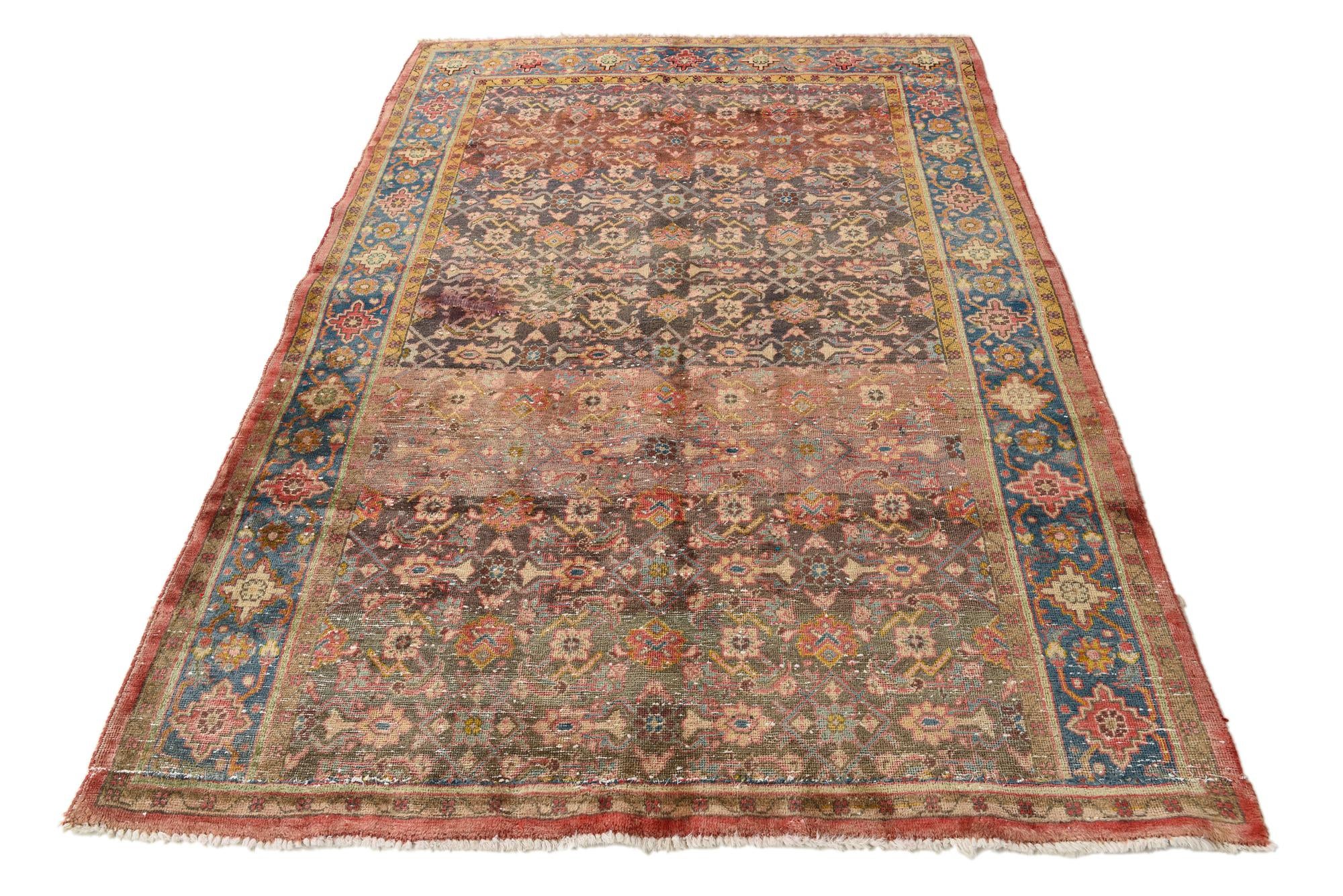 5' 3 x 7' 8 Hand Knotted Ultra Vintage Persian Wool Rug