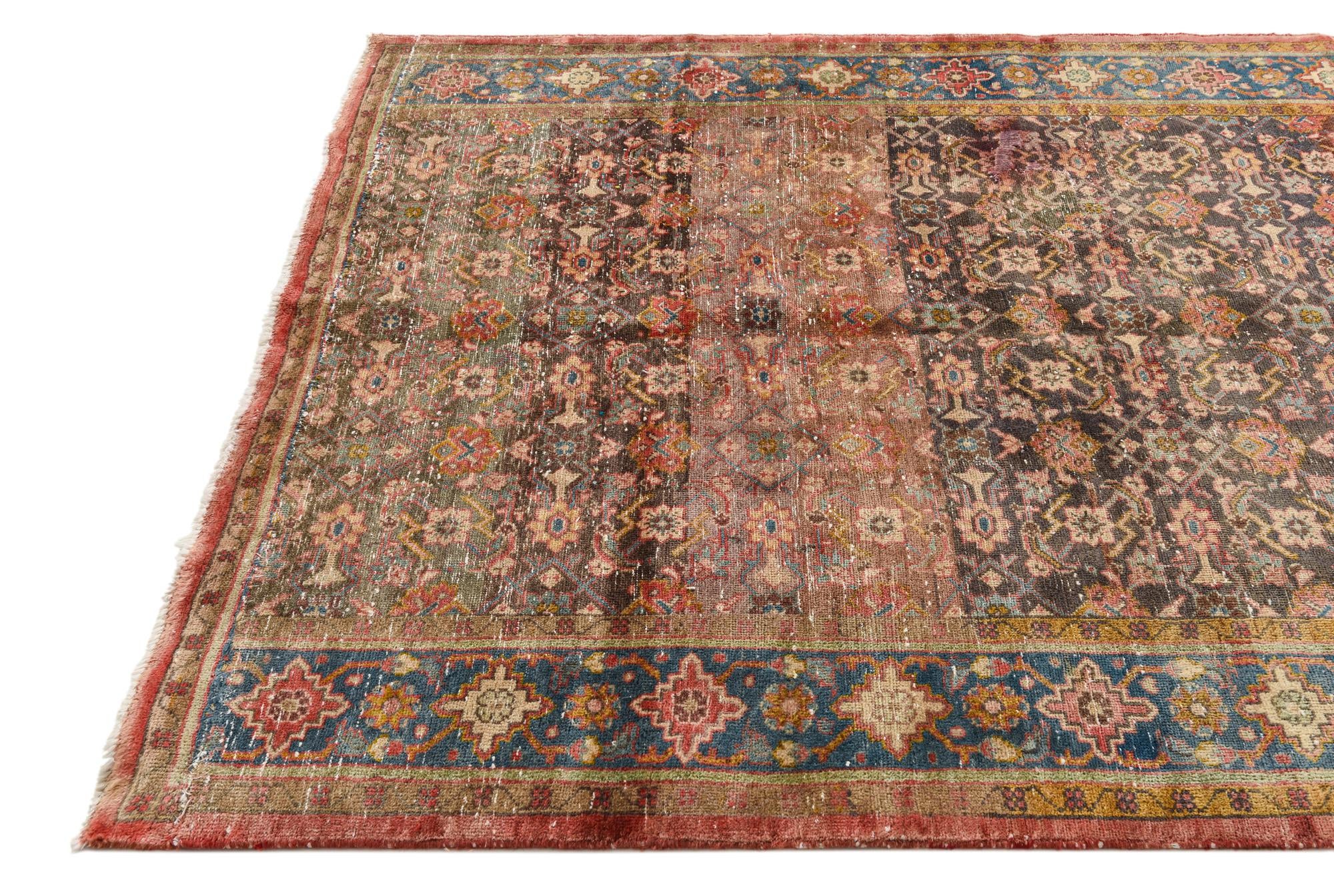 5' 3 x 7' 8 Hand Knotted Ultra Vintage Persian Wool Rug