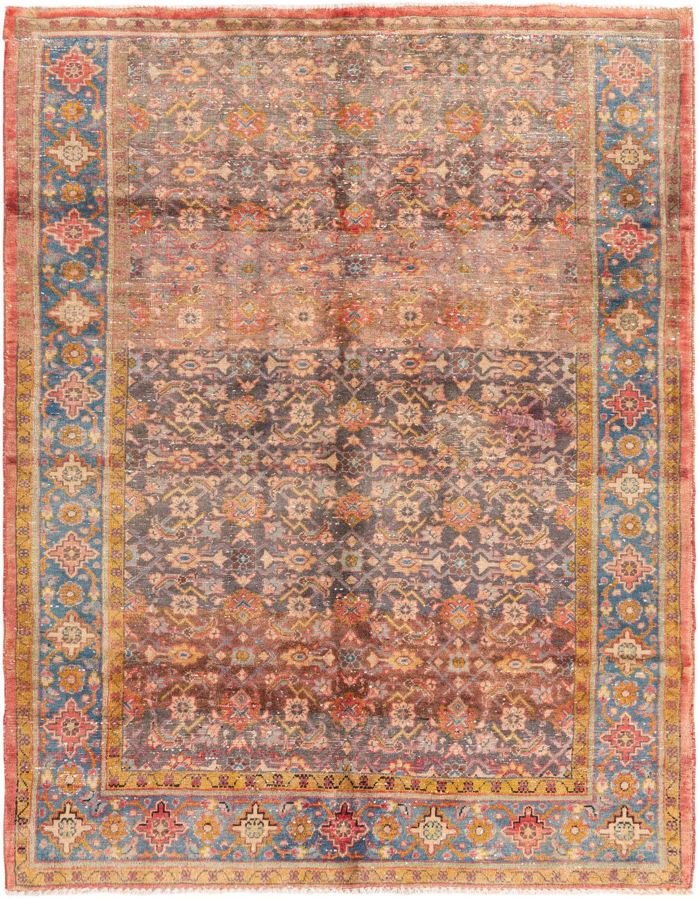 Primary image 5' 3 x 7' 8  Hand Knotted Ultra Vintage Persian Wool Rug