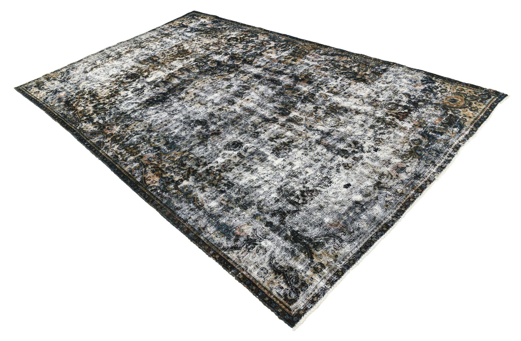 6' 10 x 11' Hand Knotted Ultra Vintage Persian Wool Rug