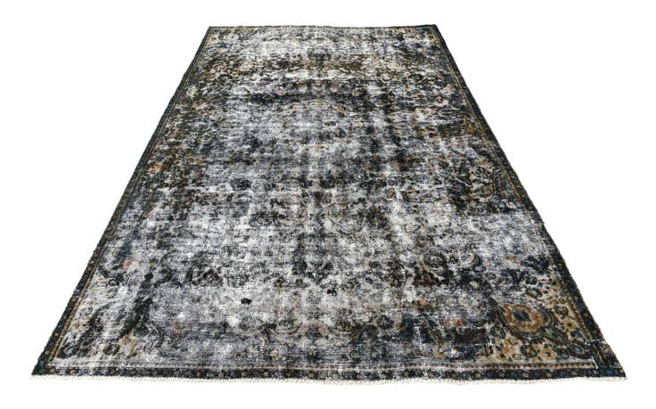 Detail image of 6' 10 x 11' Hand Knotted Ultra Vintage Persian Wool Rug