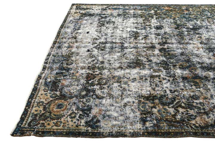 6' 10 x 11' Hand Knotted Ultra Vintage Persian Wool Rug