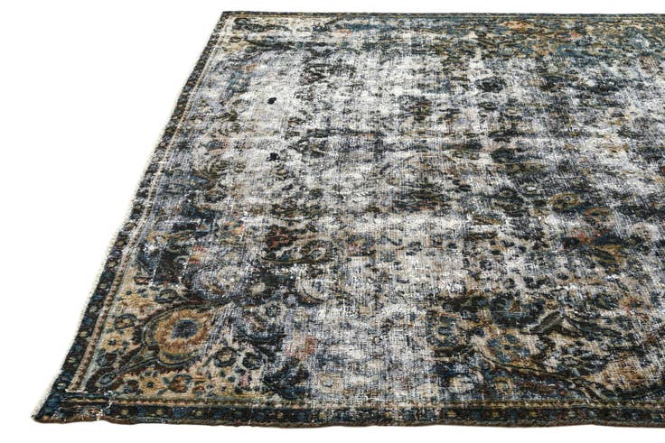 Detail image of 6' 10 x 11' Hand Knotted Ultra Vintage Persian Wool Rug