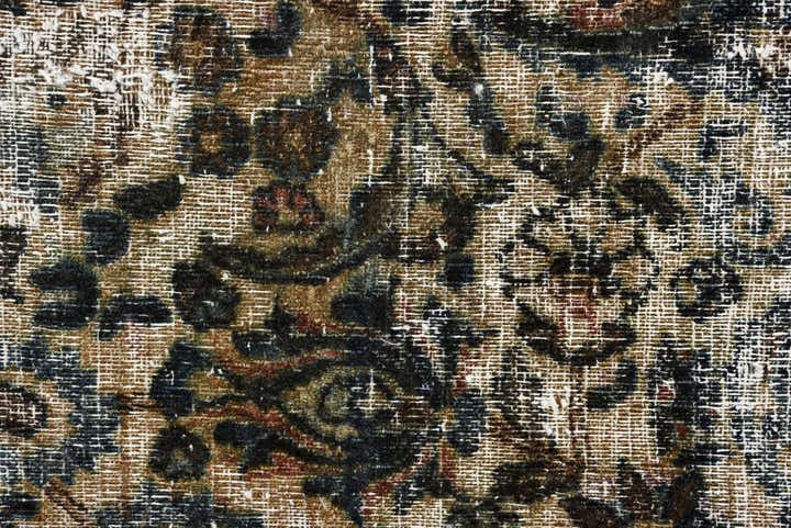 6' 10 x 11' Hand Knotted Ultra Vintage Persian Wool Rug