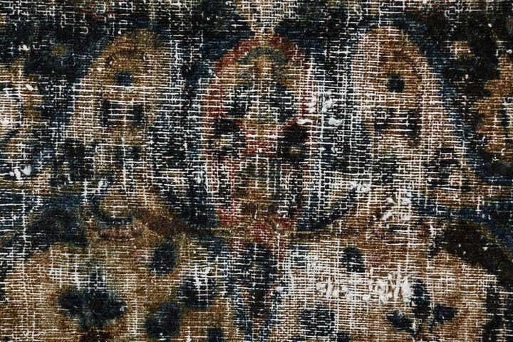 6' 10 x 11' Hand Knotted Ultra Vintage Persian Wool Rug