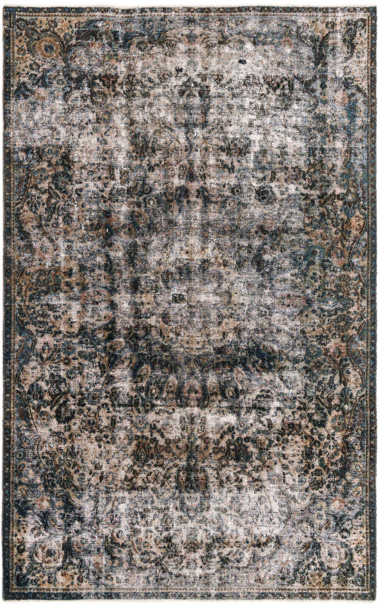 6' 10 x 11' Hand Knotted Ultra Vintage Persian Wool Rug