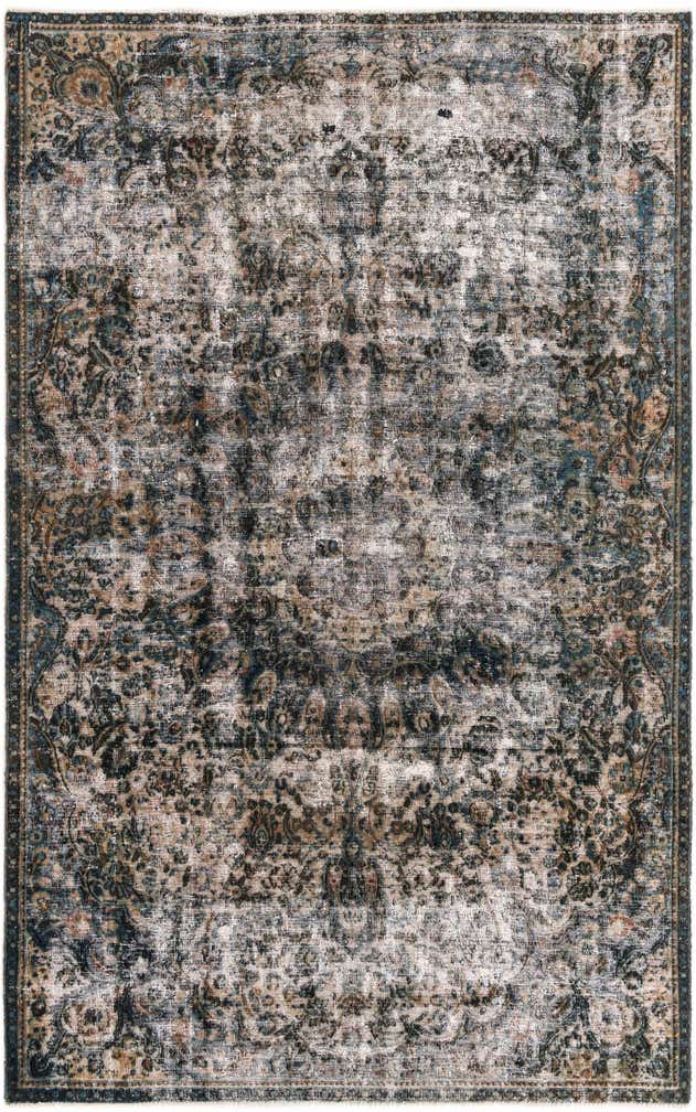 6' 10 x 11' Hand Knotted Ultra Vintage Persian Wool Rug