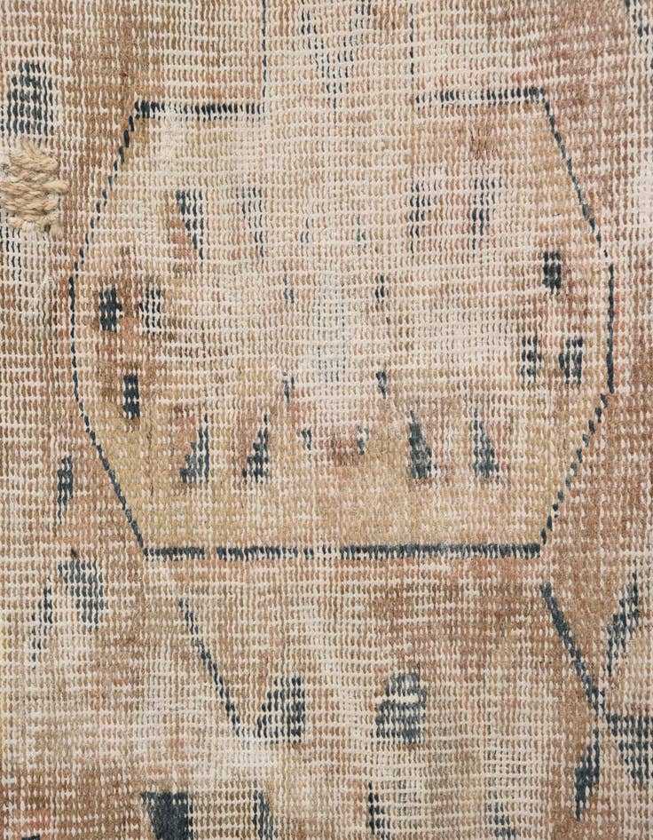 Detail image of 4' 10 x 6' 4  Hand Knotted Ultra Vintage Persian Wool Rug