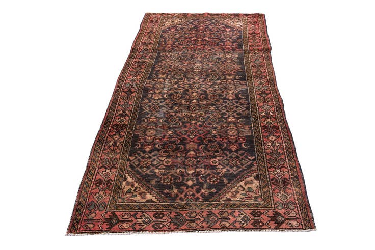 Detail image of 3' 9 x 7' 1 Hand Knotted Ultra Vintage Persian Wool Rug