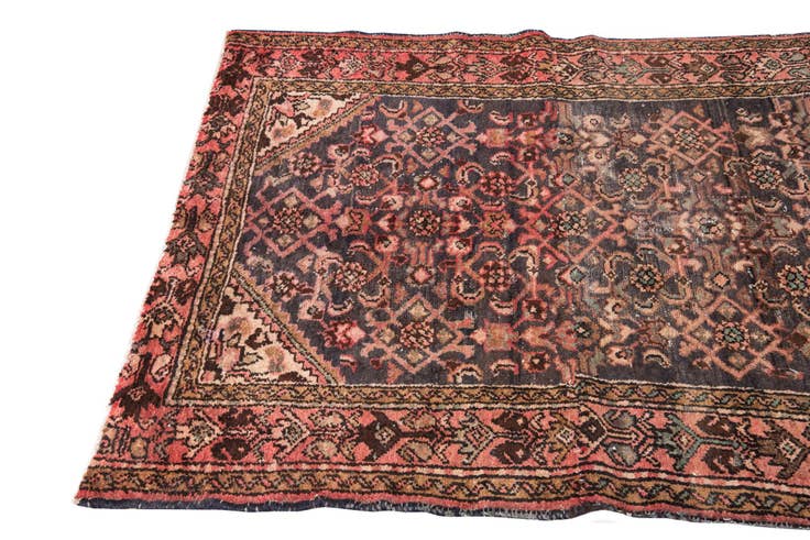 Detail image of 3' 9 x 7' 1 Hand Knotted Ultra Vintage Persian Wool Rug