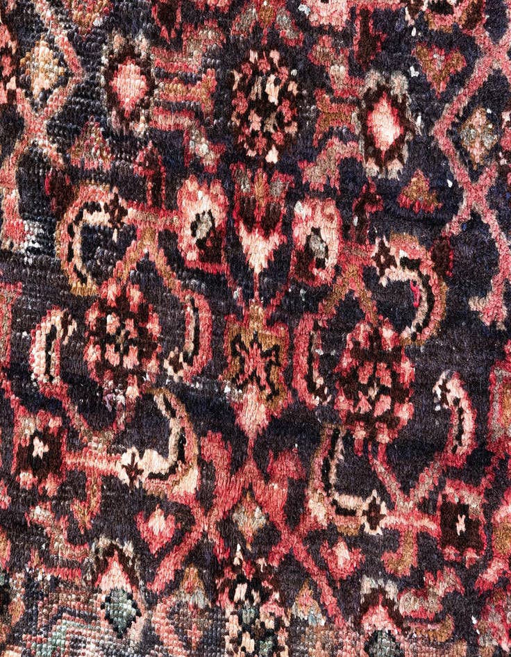 Detail image of 3' 9 x 7' 1  Hand Knotted Ultra Vintage Persian Wool Rug