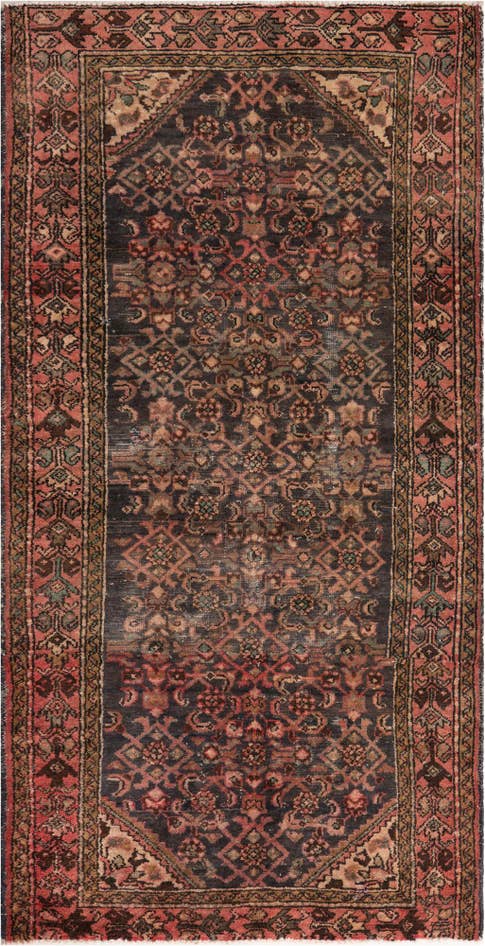 Detail image of 3' 9 x 7' 1 Hand Knotted Ultra Vintage Persian Wool Rug