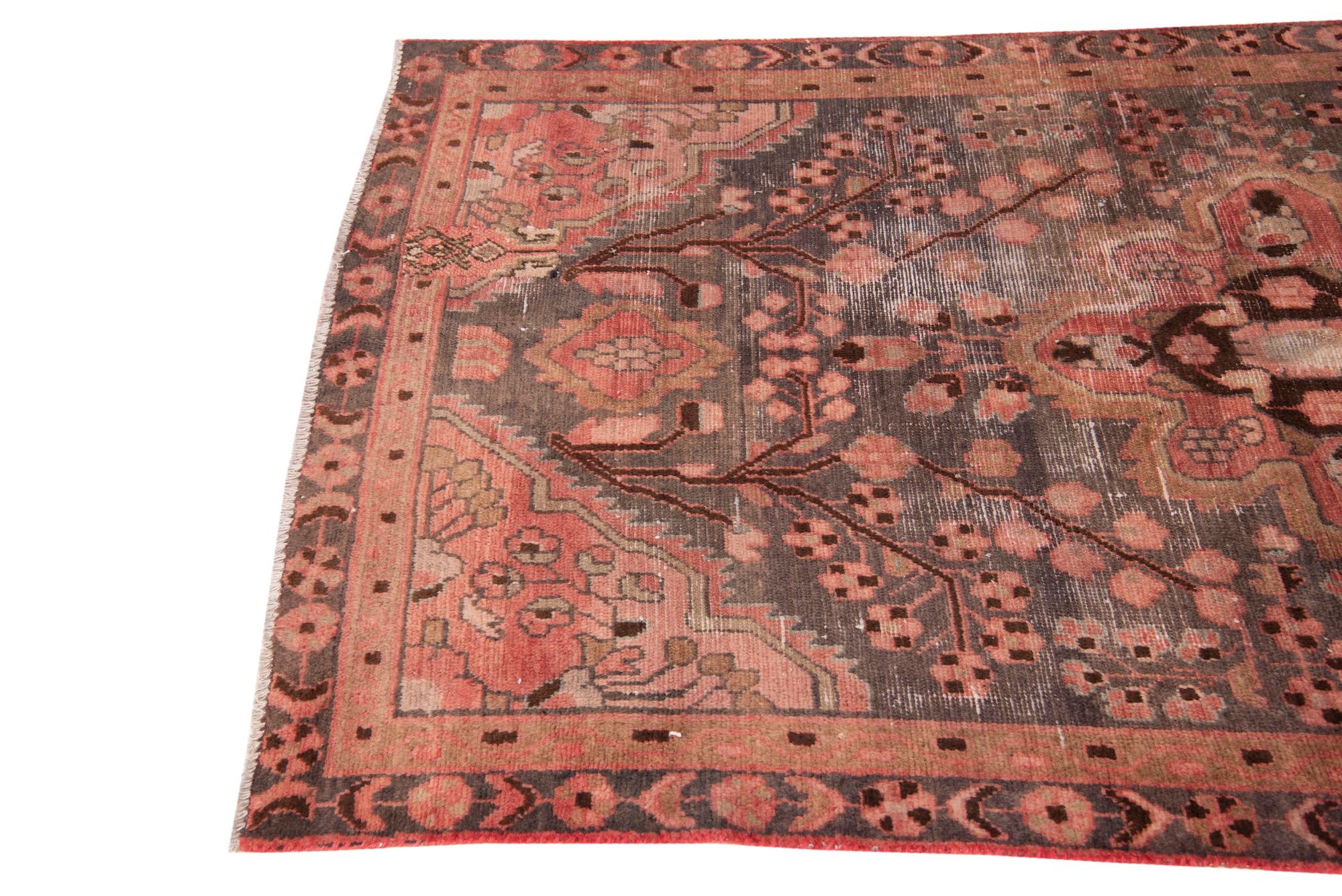 4' 1 x 6' 8 Hand Knotted Ultra Vintage Persian Wool Rug