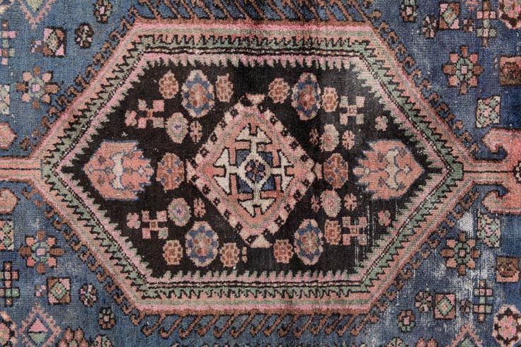 Detail image of 4' 5 x 6' 10 Hand Knotted Ultra Vintage Persian Wool Rug