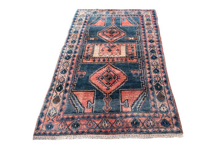 135cm x 220cm anudado a mano Ultra Vintage Alfombra Persa Lana