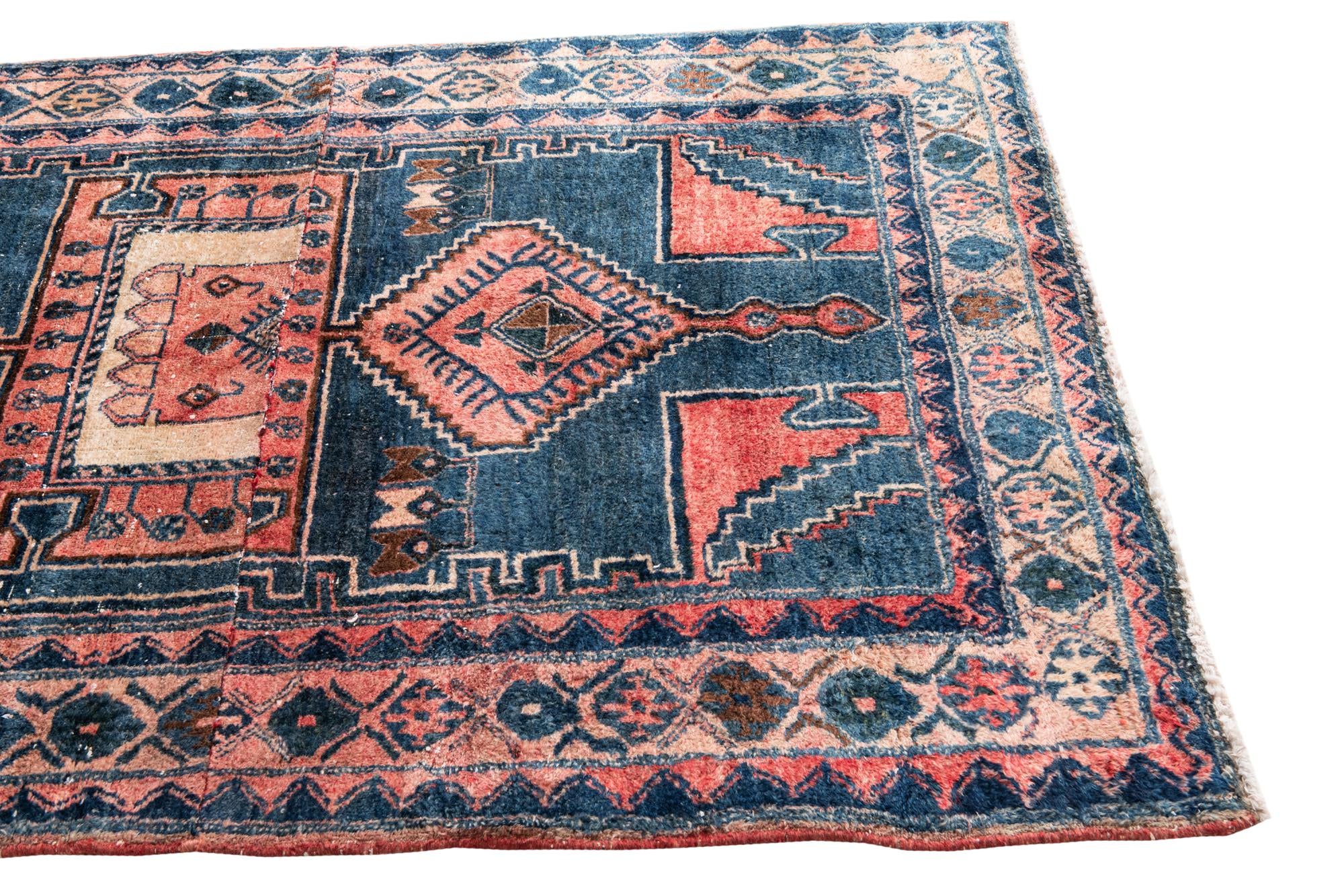 135cm x 220cm anudado a mano Ultra Vintage Alfombra Persa Lana