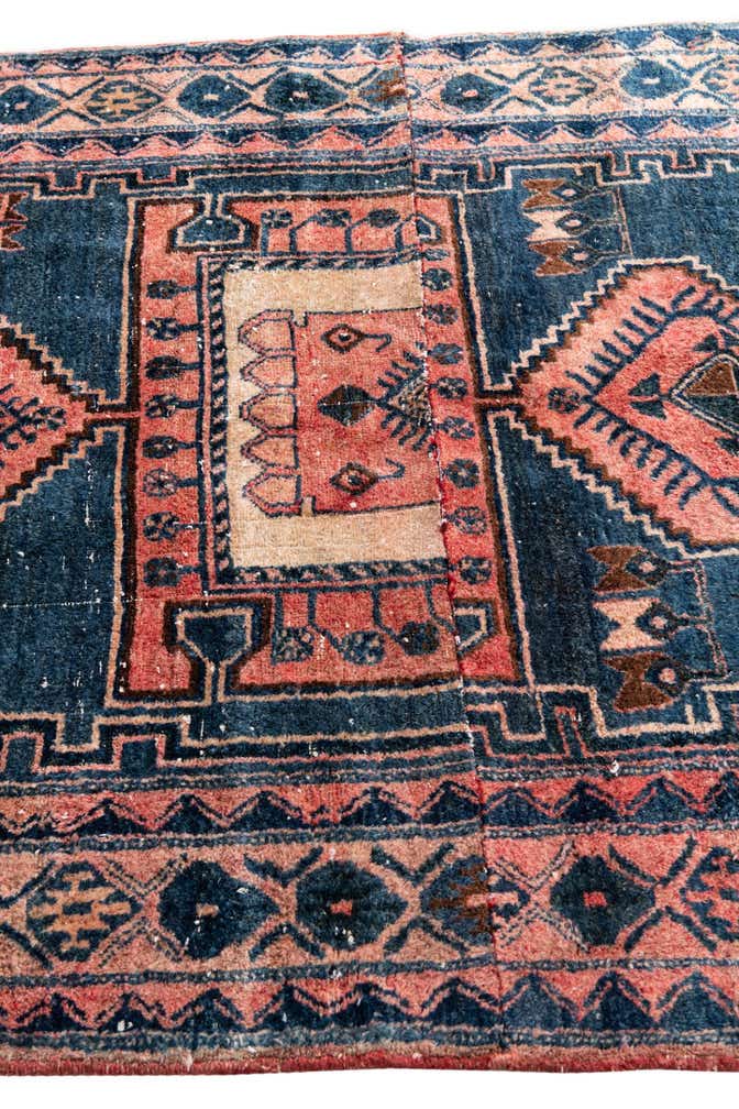 135cm x 220cm anudado a mano Ultra Vintage Alfombra Persa Lana