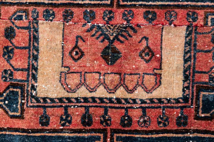 135cm x 220cm anudado a mano Ultra Vintage Alfombra Persa Lana