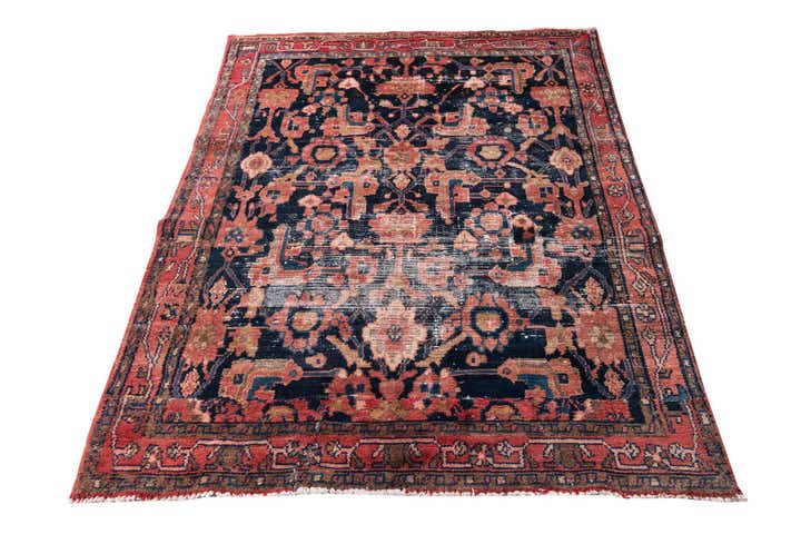 4' 9 x 6' Hand Knotted Ultra Vintage Persian Wool Rug