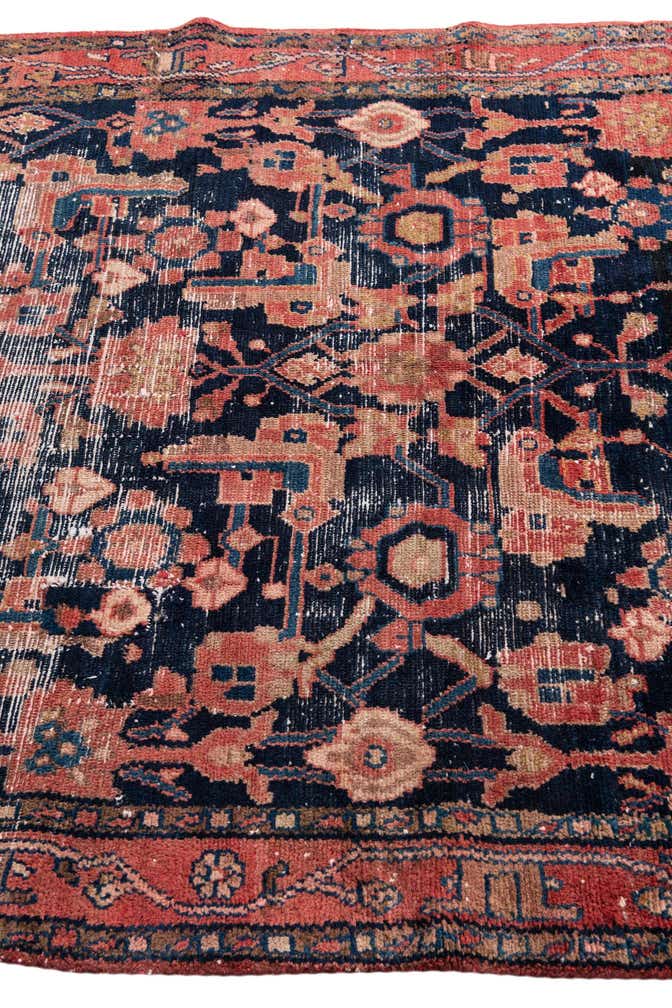 4' 9 x 6' Hand Knotted Ultra Vintage Persian Wool Rug