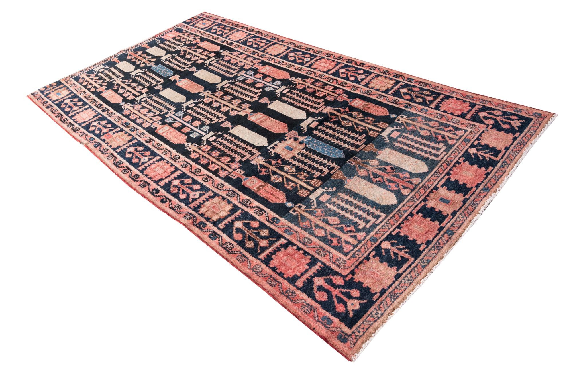 5' x 9' Hand Knotted Ultra Vintage Persian Wool Rug