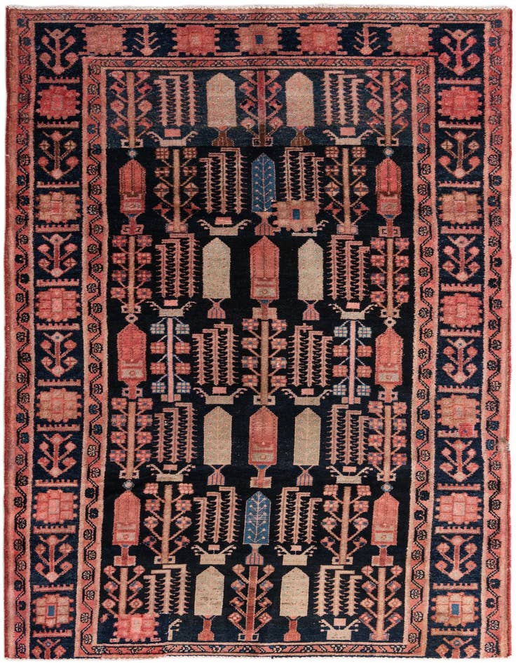 Detail image of 5' x 9' Hand Knotted Ultra Vintage Persian Wool Rug