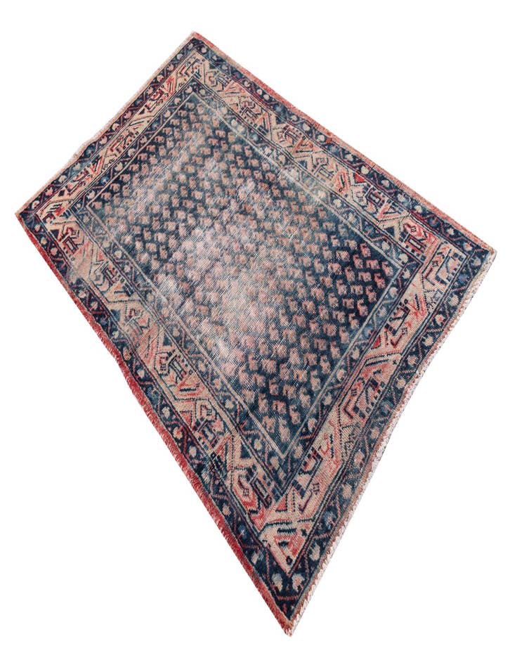 Detail image of 3' 6 x 5' 4  Hand Knotted Ultra Vintage Persian Wool Rug