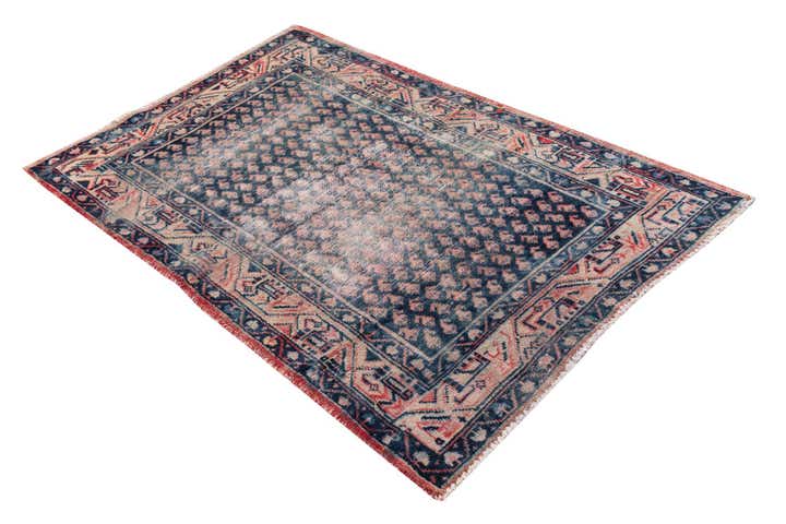 3' 6 x 5' 4 Hand Knotted Ultra Vintage Persian Wool Rug