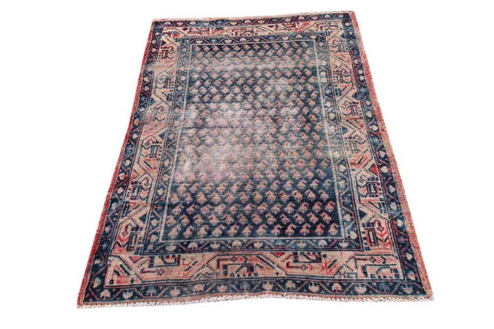3' 6 x 5' 4 Hand Knotted Ultra Vintage Persian Wool Rug