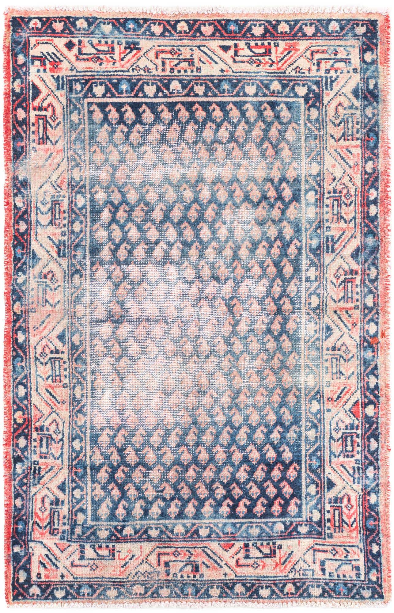 3' 6 x 5' 4 Hand Knotted Ultra Vintage Persian Wool Rug