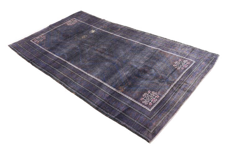 Detail image of 4' 2 x 7' 6 Hand Knotted Ultra Vintage Persian Wool Rug
