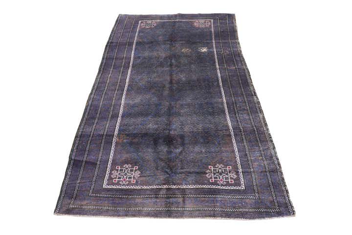 4' 2 x 7' 6 Hand Knotted Ultra Vintage Persian Wool Rug