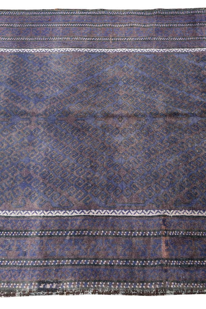 4' 2 x 7' 6 Hand Knotted Ultra Vintage Persian Wool Rug
