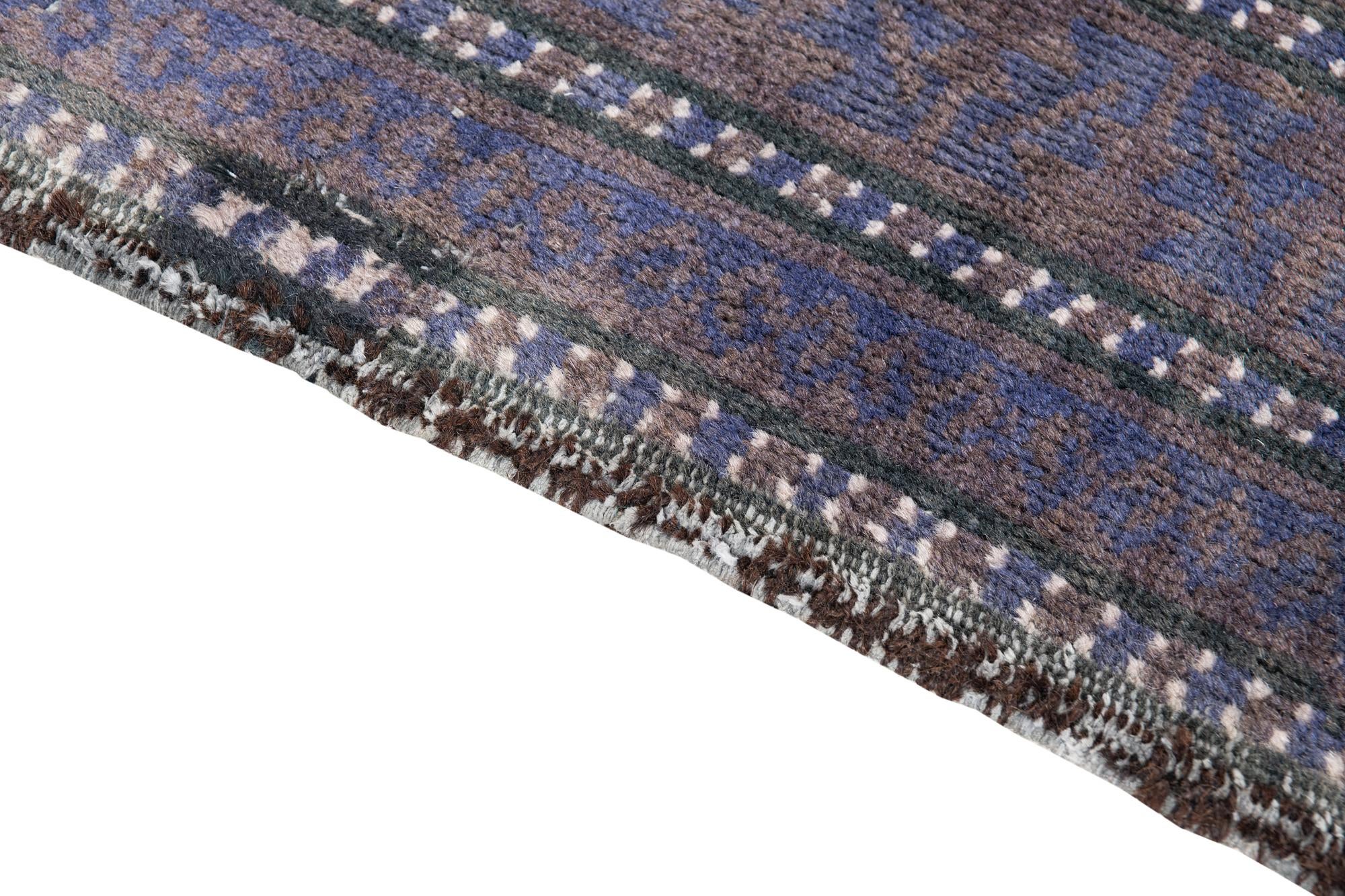4' 2 x 7' 6 Hand Knotted Ultra Vintage Persian Wool Rug