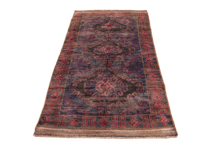 Detail image of 3' 5 x 6' 5 Hand Knotted Ultra Vintage Persian Wool Rug
