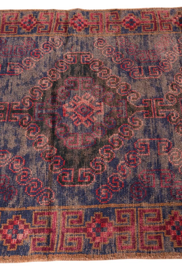 Detail image of 3' 5 x 6' 5 Hand Knotted Ultra Vintage Persian Wool Rug