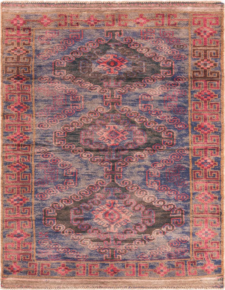 Detail image of 3' 5 x 6' 5 Hand Knotted Ultra Vintage Persian Wool Rug