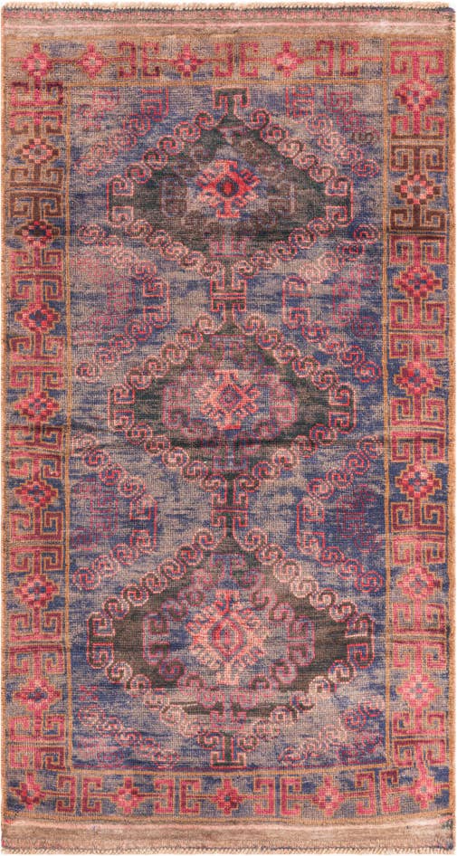Detail image of 3' 5 x 6' 5 Hand Knotted Ultra Vintage Persian Wool Rug