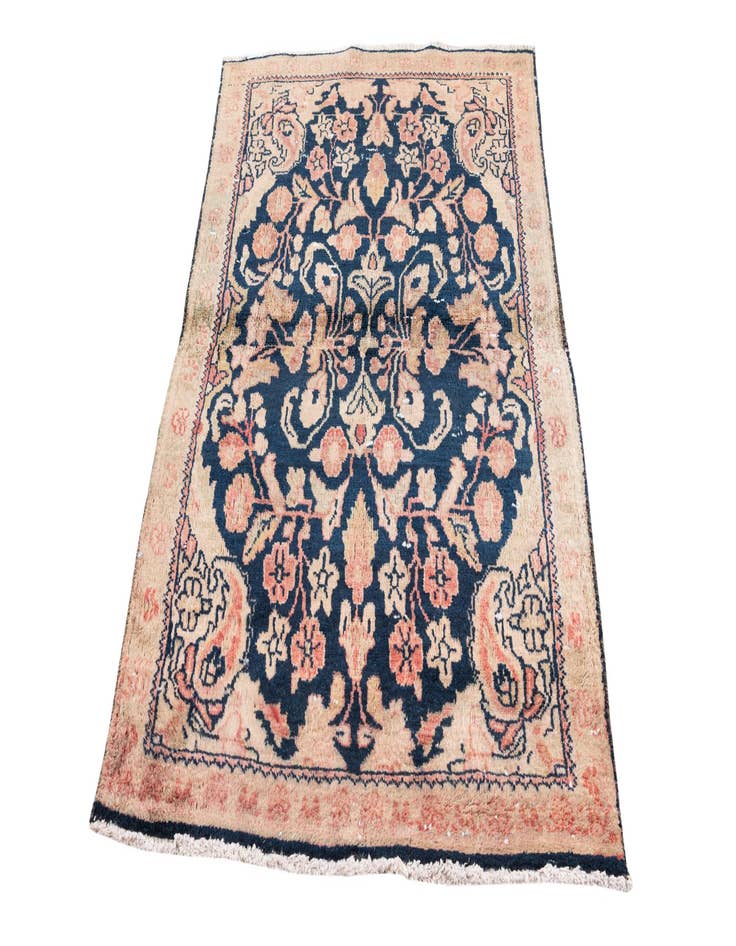 Detail image of 3' 3 x 5'  Hand Knotted Ultra Vintage Persian Wool Rug