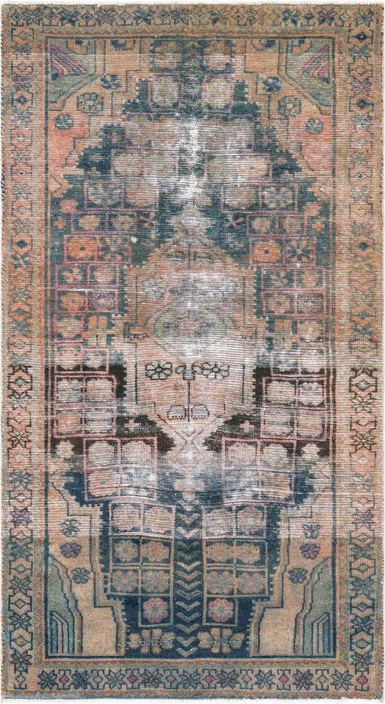 4' 4 x 8' Hand Knotted Ultra Vintage Persian Wool Rug