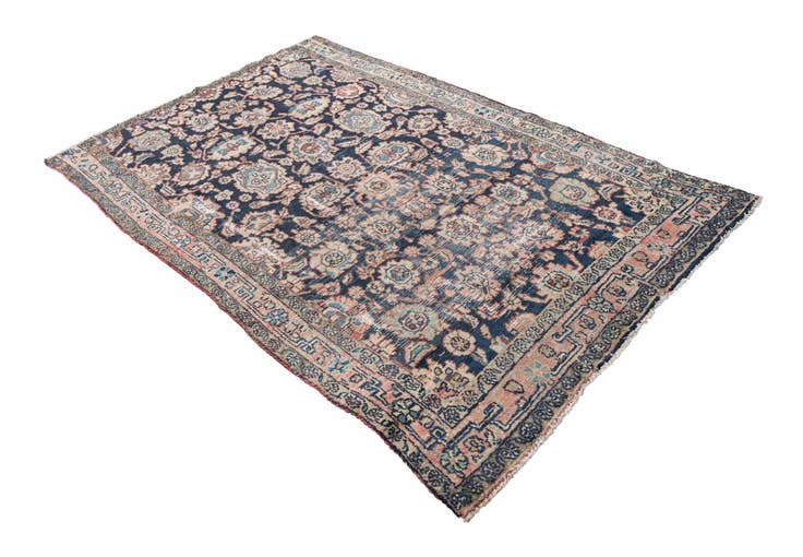 Detail image of 4' 6 x 7' 1 Hand Knotted Ultra Vintage Persian Wool Rug
