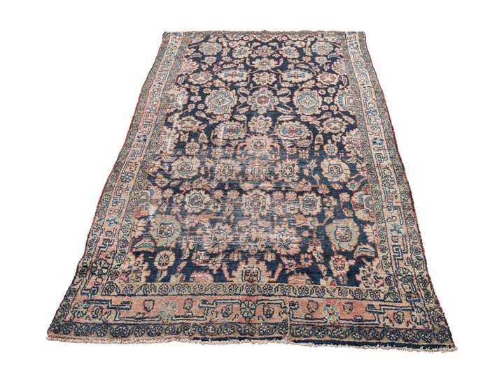 4' 6 x 7' 1 Hand Knotted Ultra Vintage Persian Wool Rug