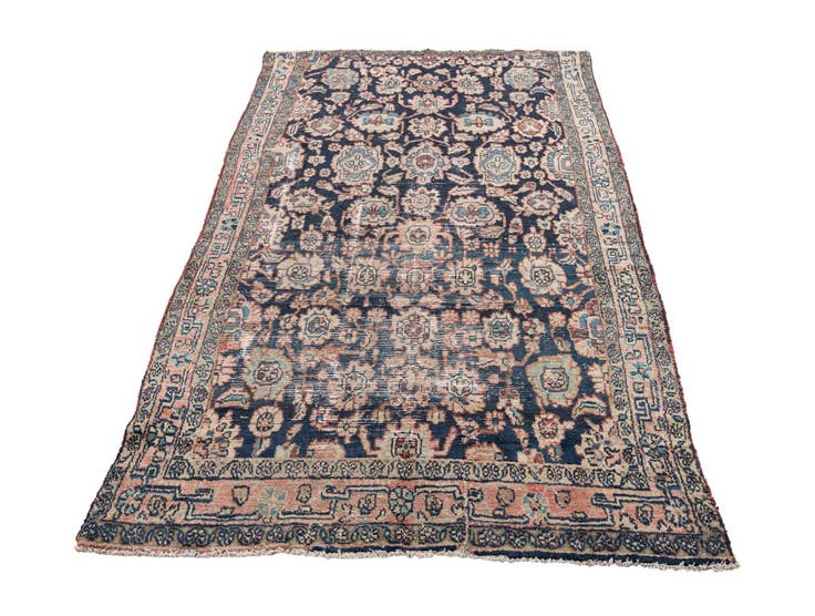 Detail image of 4' 6 x 7' 1 Hand Knotted Ultra Vintage Persian Wool Rug