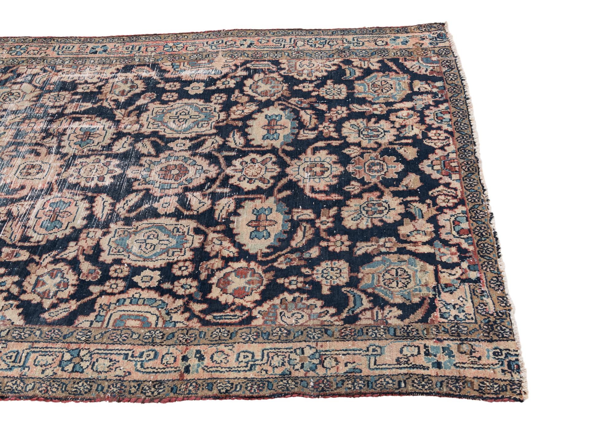 4' 6 x 7' 1 Hand Knotted Ultra Vintage Persian Wool Rug