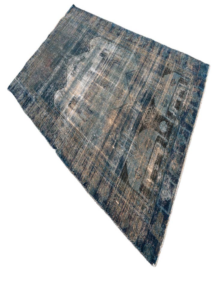 Detail image of 4' 7 x 7' 7  Hand Knotted Ultra Vintage Persian Wool Rug