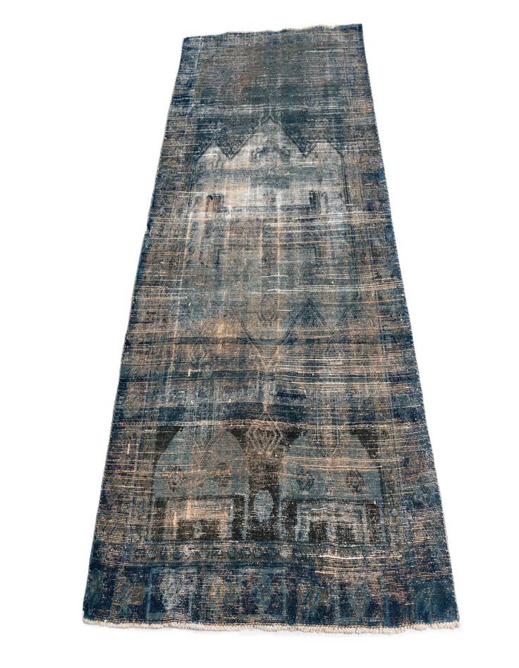 Detail image of 4' 7 x 7' 7  Hand Knotted Ultra Vintage Persian Wool Rug