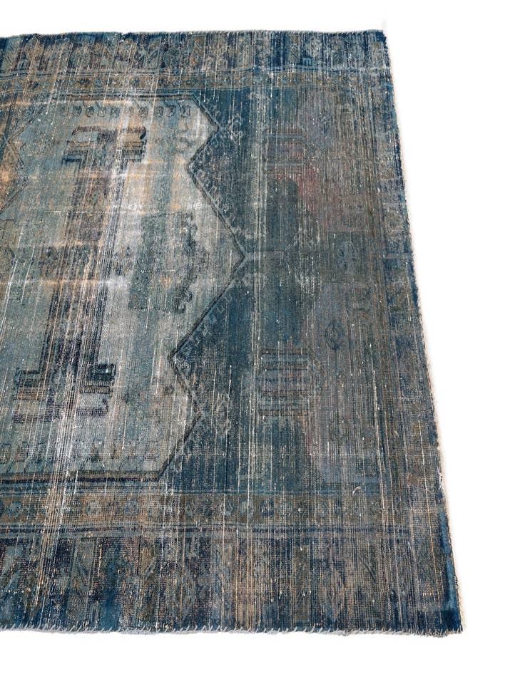 Detail image of 4' 7 x 7' 7  Hand Knotted Ultra Vintage Persian Wool Rug